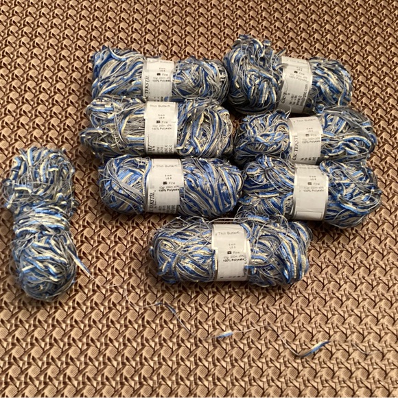 Ice Multi-Blue Loop Ribbon Yarn Pack - Picture 3 of 4